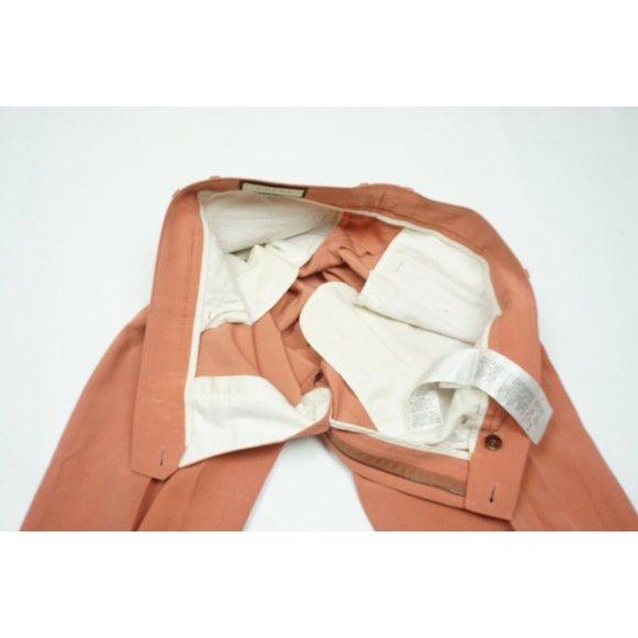 Gucci Peach Orange 100% Wool Lightweight Mens Pants Sz 30/33 CURRENT - Picture 8 of 10